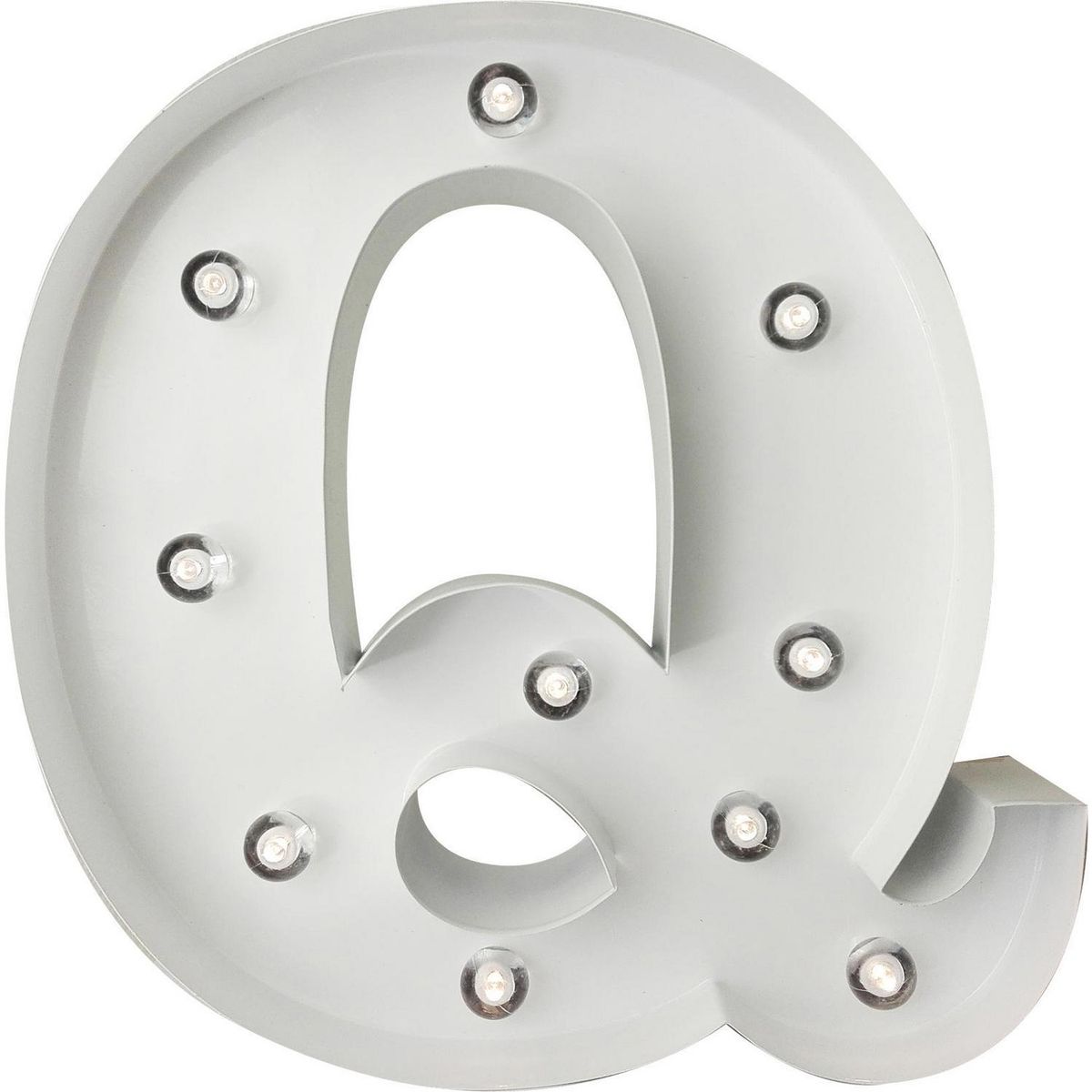 HOME REPUBLIC - Letra Led Q Blanco 26x8 cm