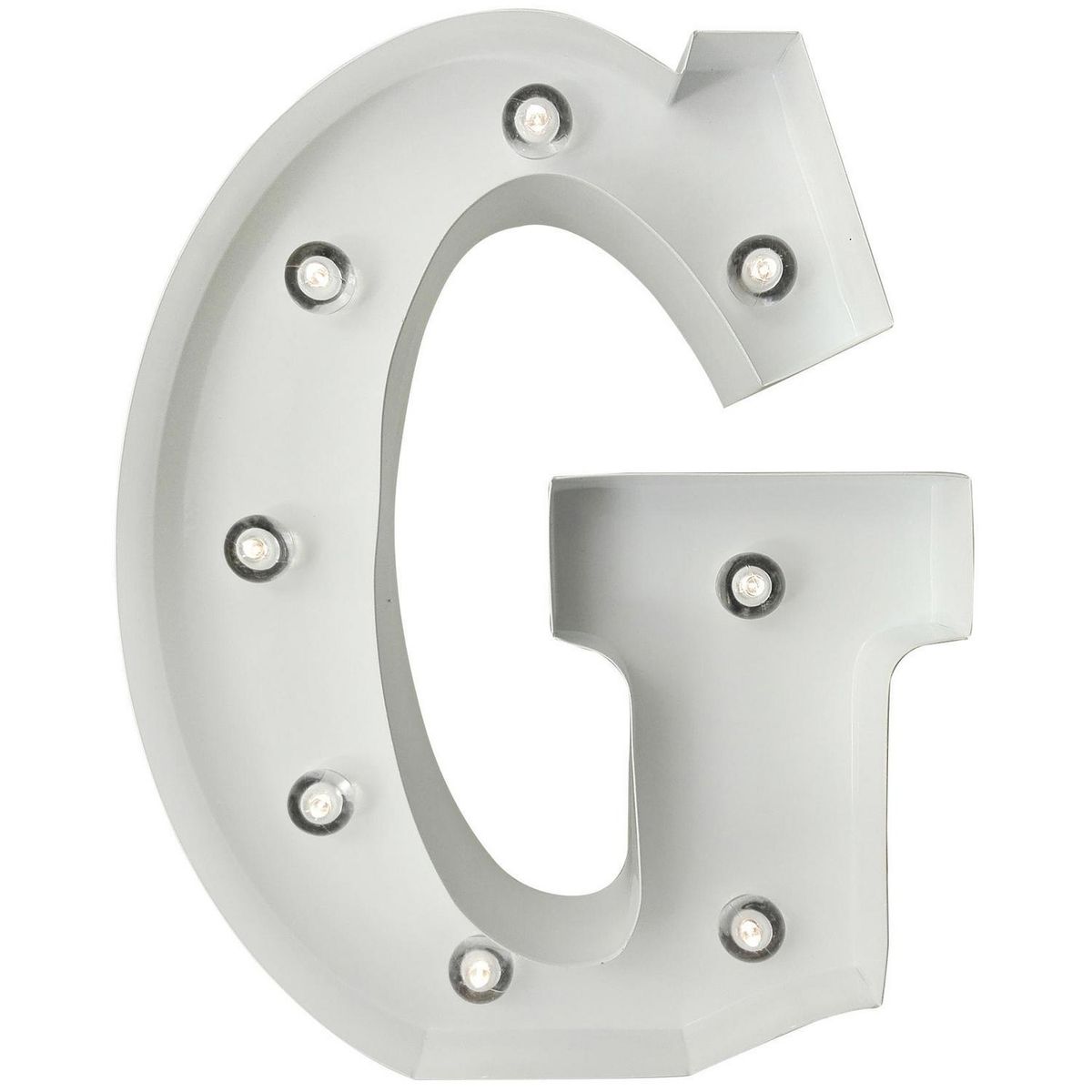 HOME REPUBLIC - Letra Led G Blanco 26x8 cm