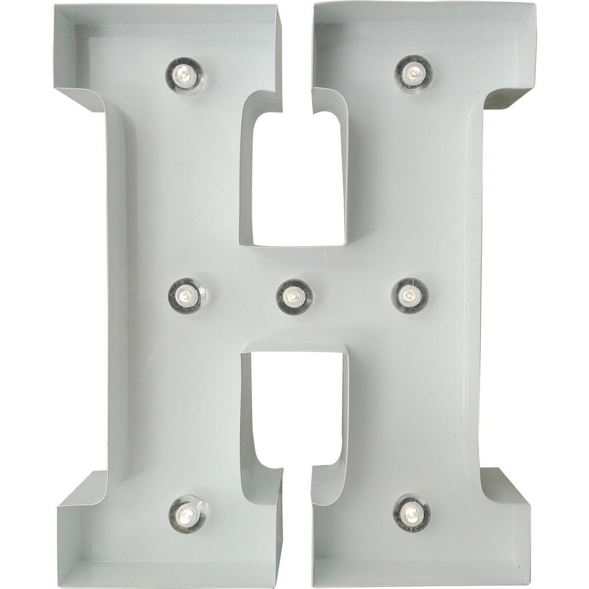 HOME REPUBLIC - Letra Led H Blanco 21x6 cm