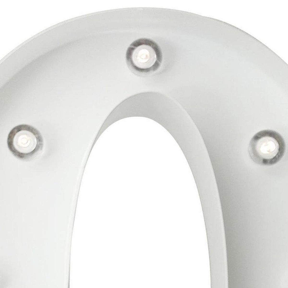 HOME REPUBLIC - Letra Led O Blanco 26x8 cm