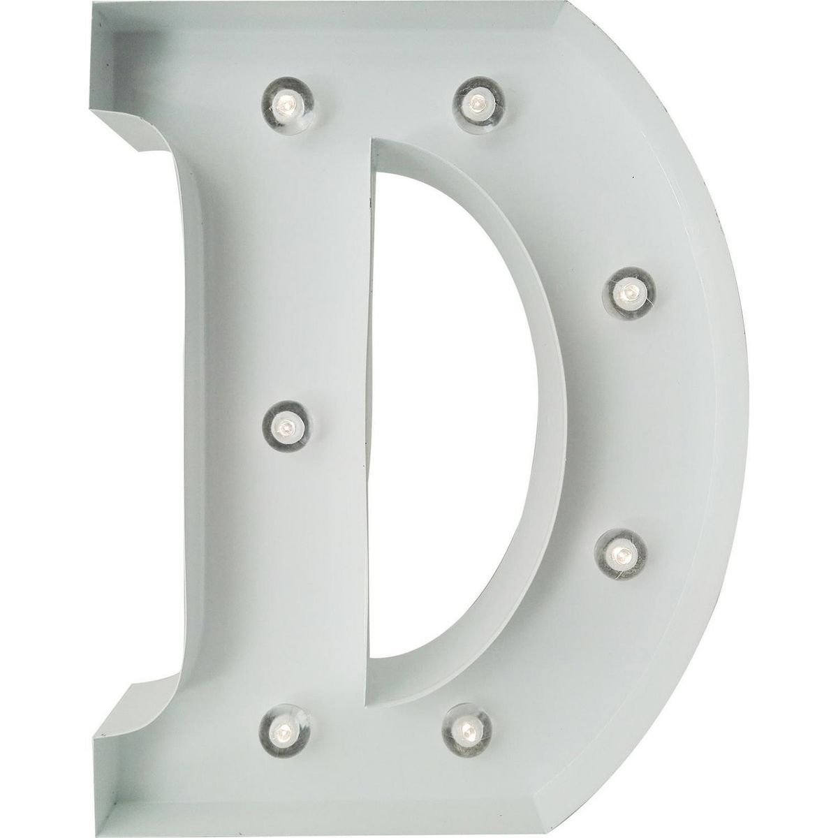 HOME REPUBLIC - Letra Led D Blanco 26x8 cm