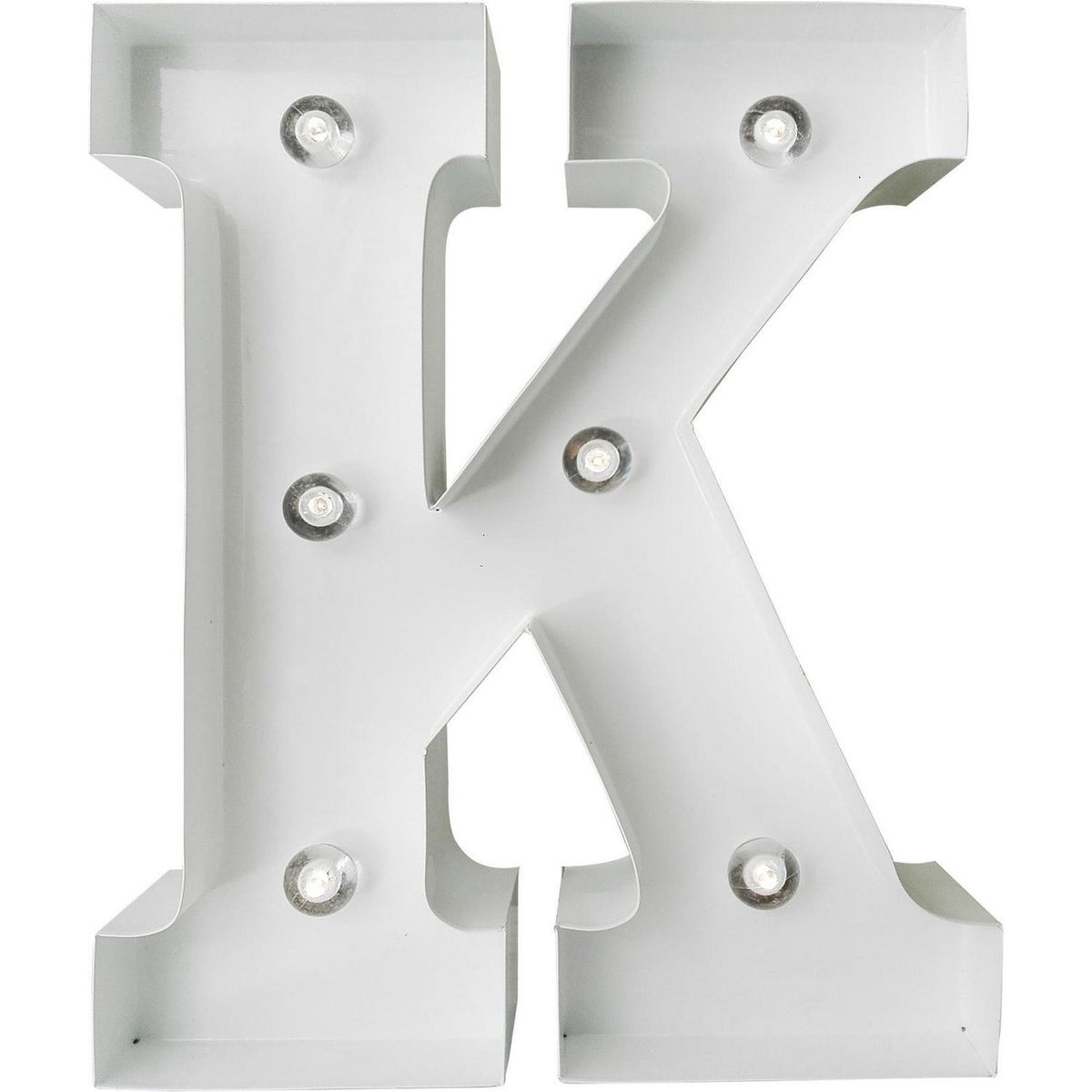 HOME REPUBLIC - Letra Led K Blanco 26x8 cm