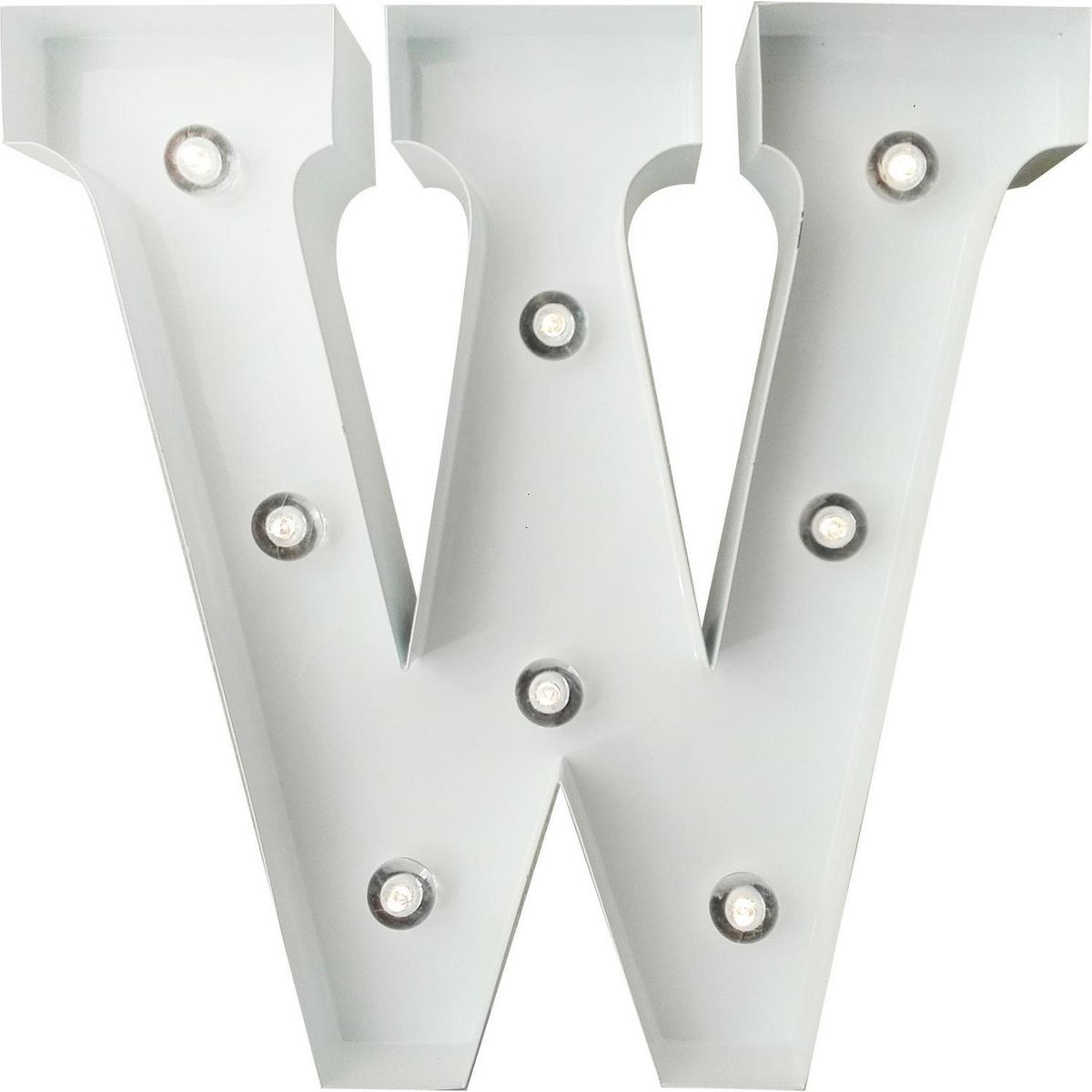 HOME REPUBLIC - Letra Led W Blanco 26x8 cm