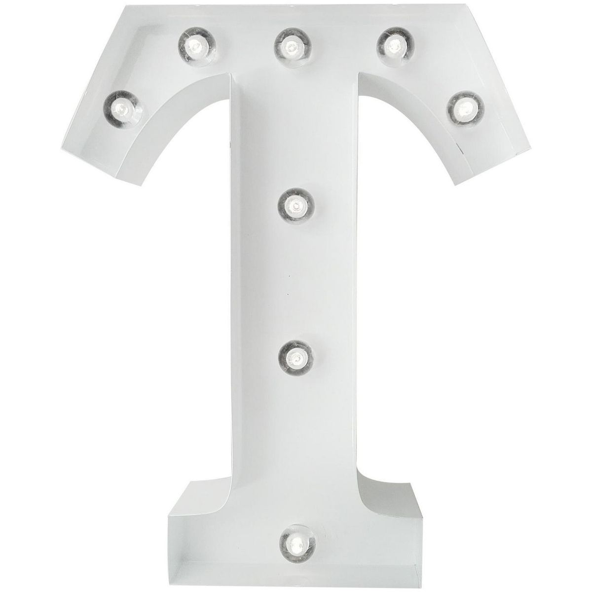 HOME REPUBLIC - Letra Led T Blanco 21x6 cm