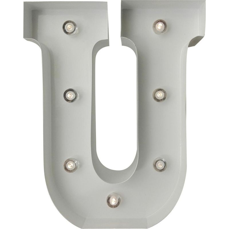 HOME REPUBLIC - Letra Led U Blanco 26x8 cm