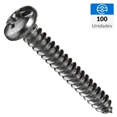MAMUT - Tornillo Roscalata Cabeza Phillips Metal 1-1/2 " 10 mm 100 Unidades