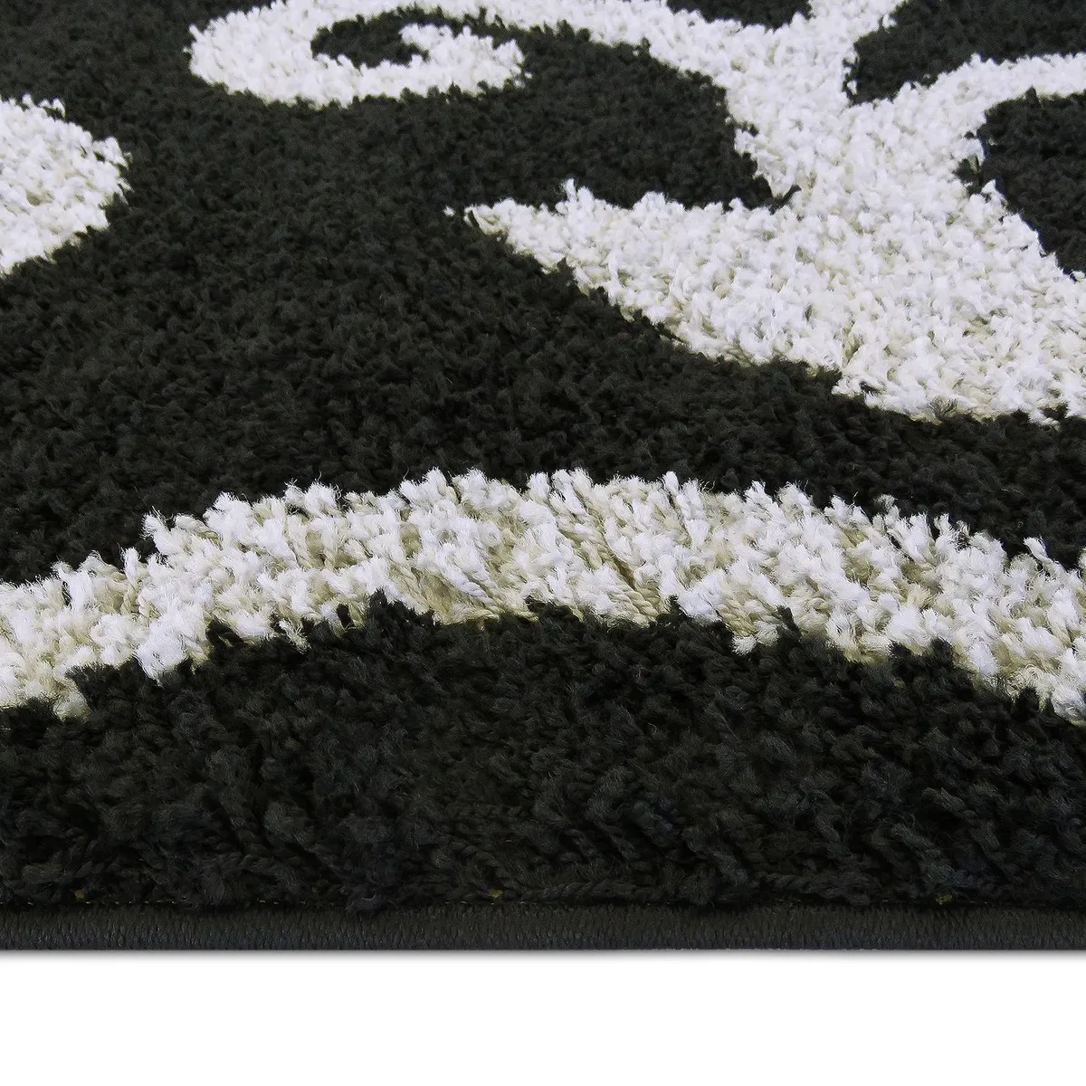 IDETEX - Alfombra Shaggy 150x200 cm Polipropileno Negro