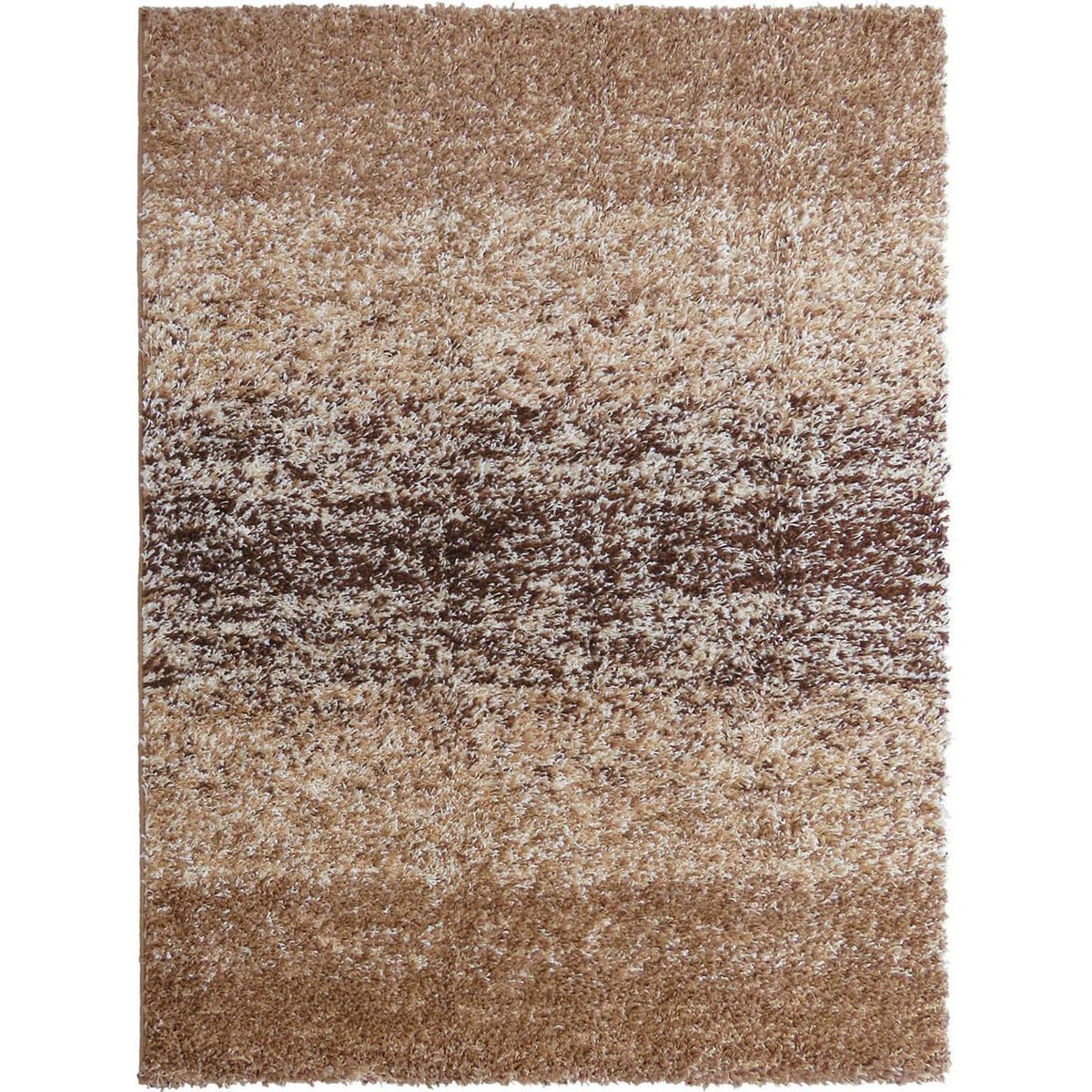 IDETEX - Alfombra Shaggy Rayas 150x200 cm Polipropileno Café