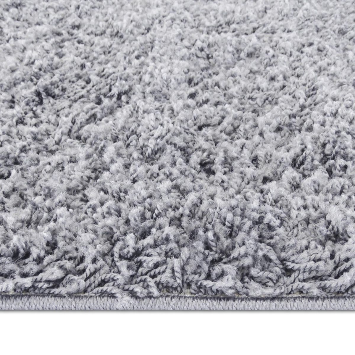 IDETEX - Alfombra Shaggy Lisa 150x200 cm Polipropileno Gris