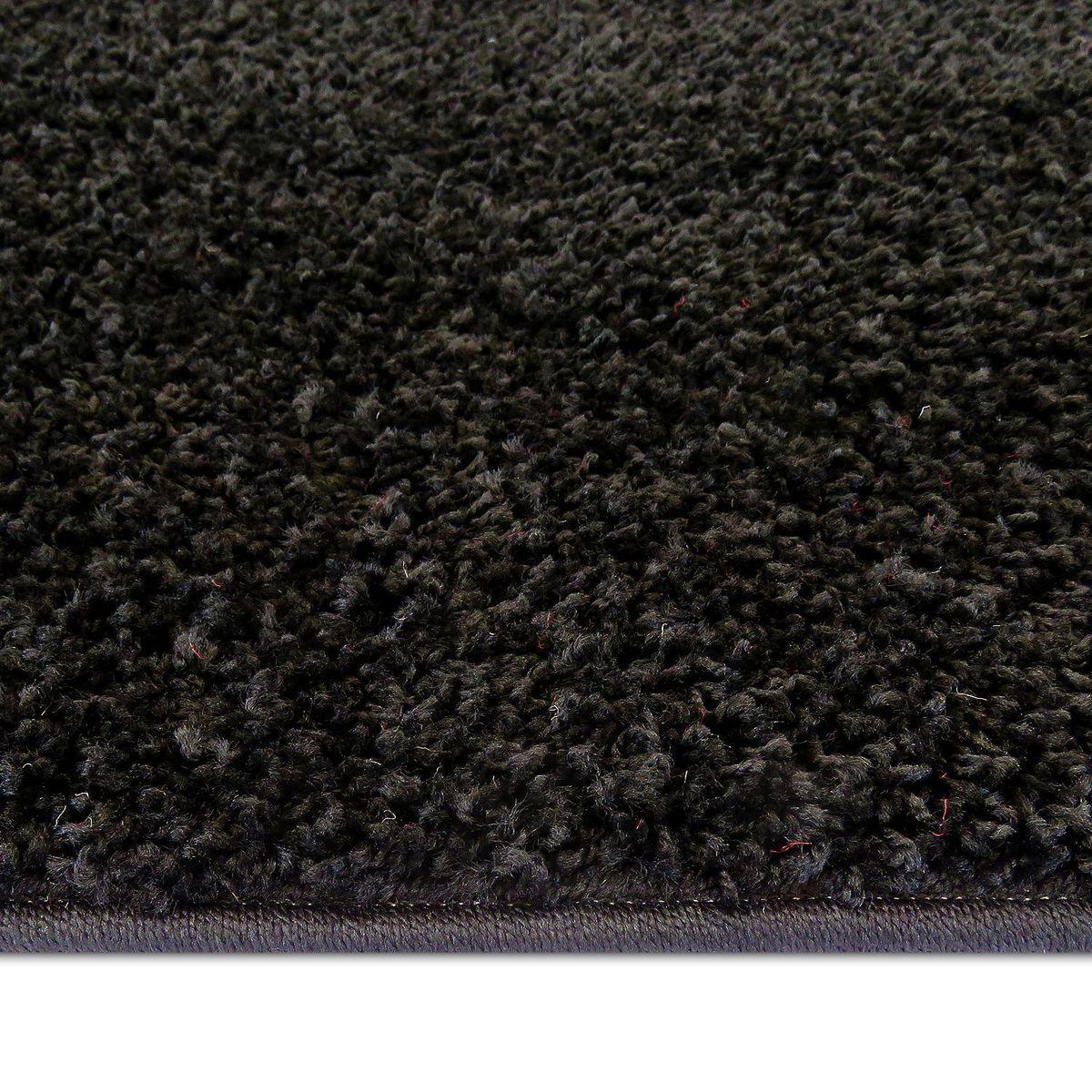 IDETEX - Alfombra Shaggy Lisa 150x200 cm Polipropileno Negro