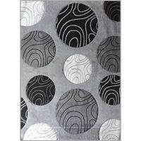 Alfombra Carved 150x200 cm Polipropileno Gris