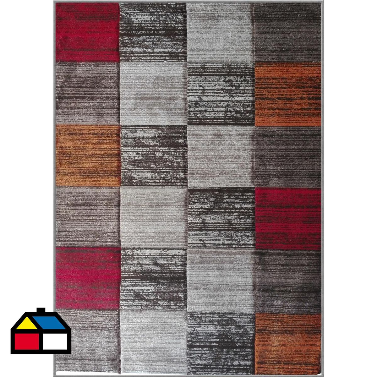 IDETEX - Alfombra Carved 150x200 cm Polipropileno Rojo