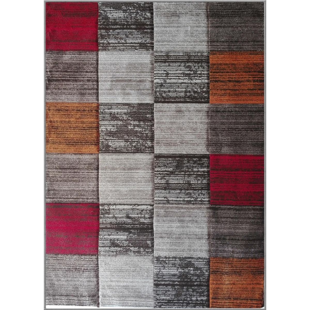 IDETEX - Alfombra Carved 150x200 cm Polipropileno Rojo