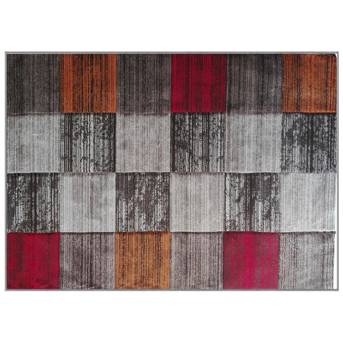 IDETEX - Alfombra Carved 150x200 cm Polipropileno Rojo