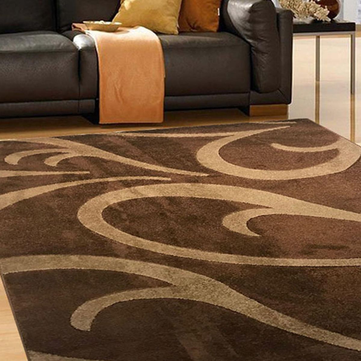 IDETEX - Alfombra Carved 150x200 cm Polipropileno Café