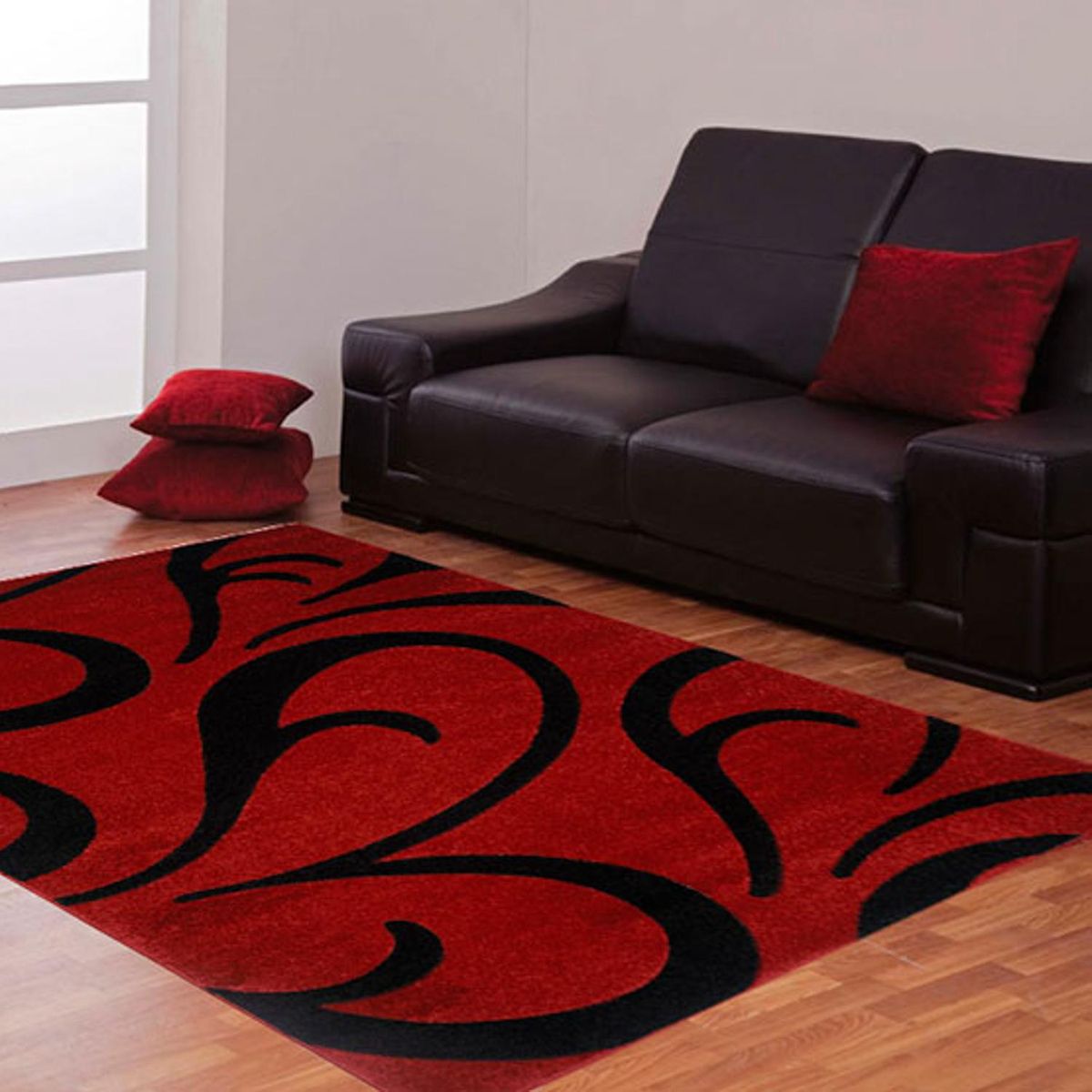 IDETEX - Alfombra Carved 170x230 cm Polipropileno Rojo