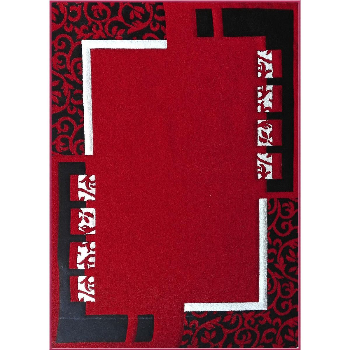 IDETEX - Alfombra Carved 170x230 cm Polipropileno Rojo