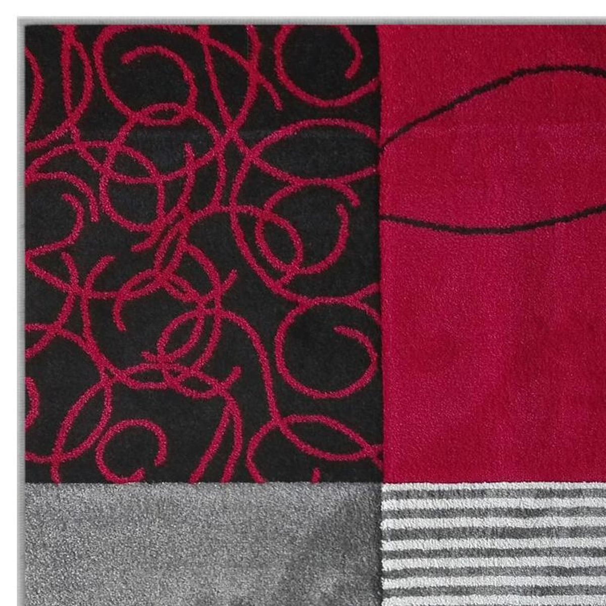 IDETEX - Alfombra Carved 170x230 cm Polipropileno Rojo