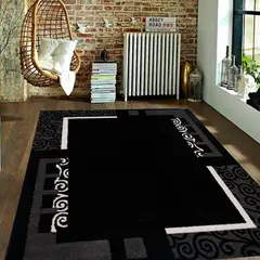 IDETEX - Alfombra Carved 150x200 cm Negro