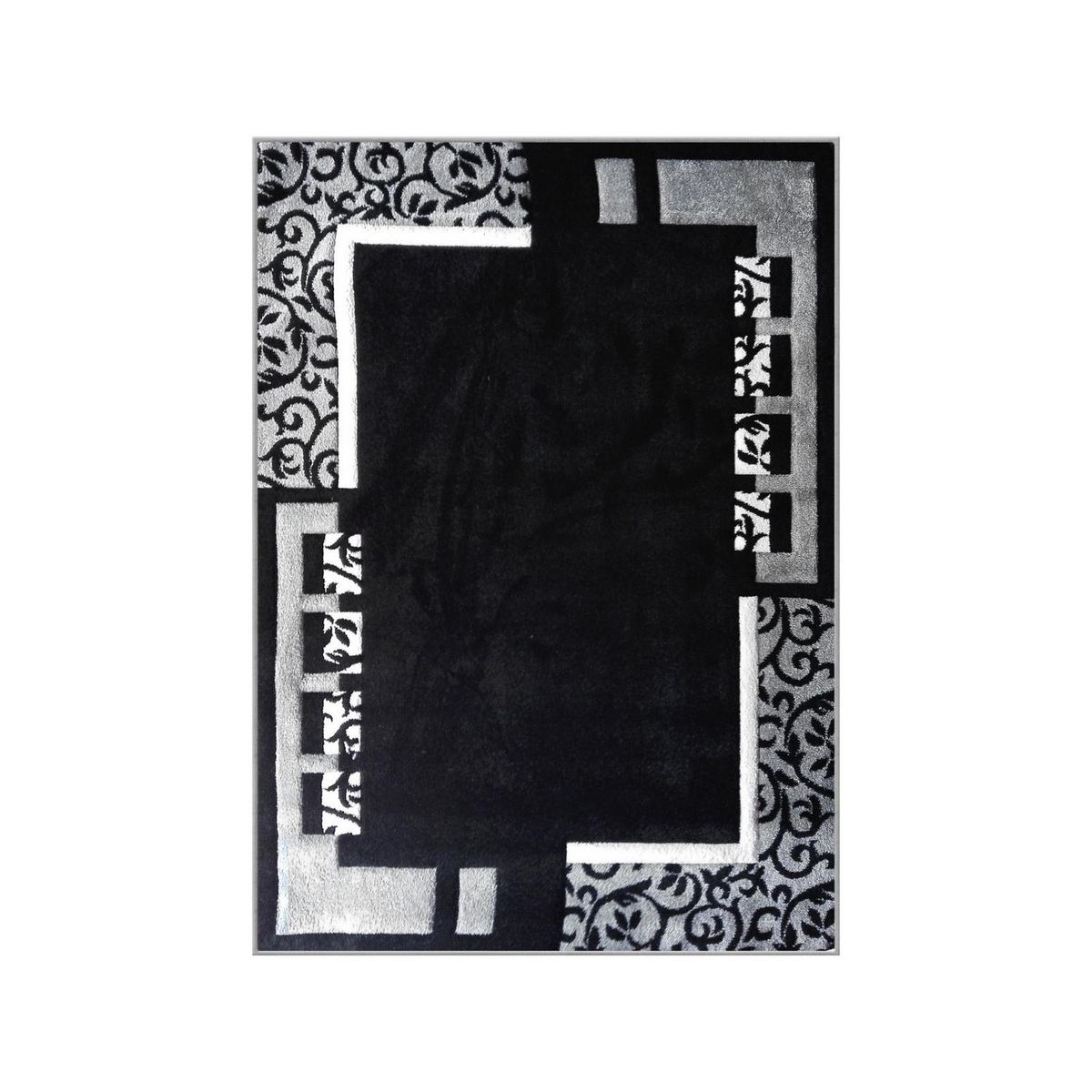 IDETEX - Alfombra Carved 150x200 cm Polipropileno Negro