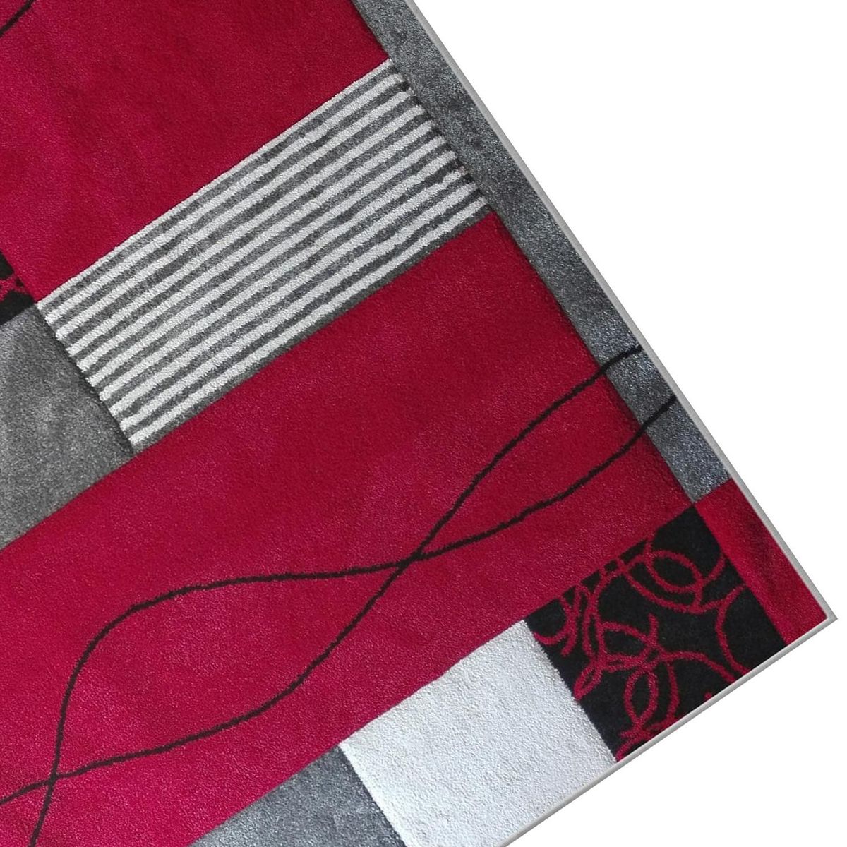 IDETEX - Alfombra Carved 150x200 cm Polipropileno Rojo