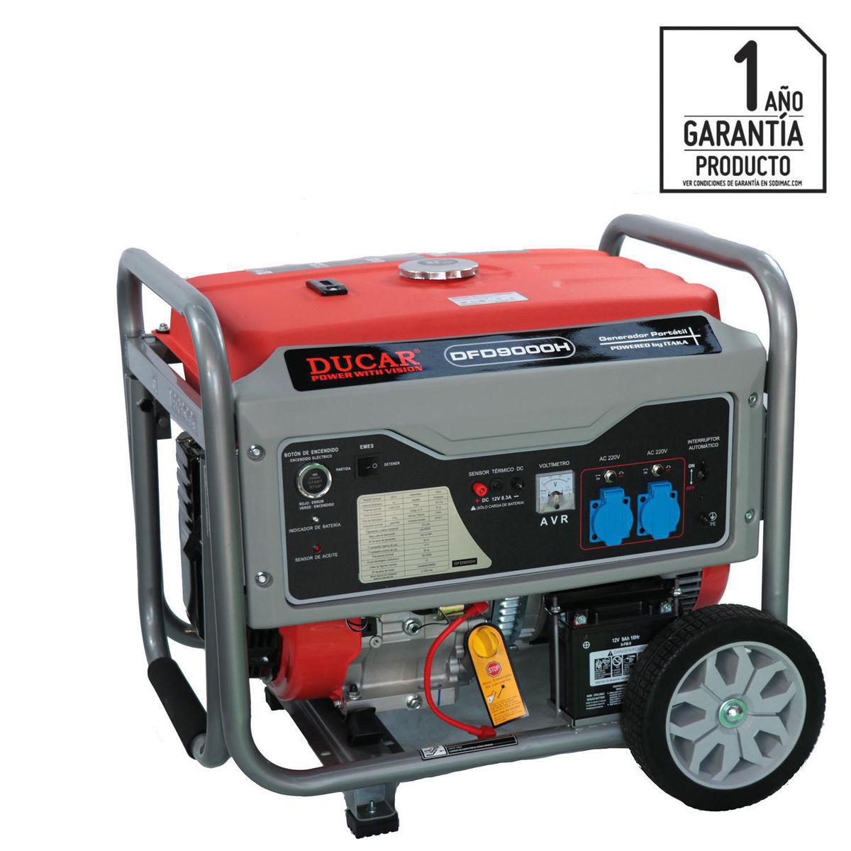 DUCAR - Generador Eléctrico a Gasolina Partida Eléctrica 7000 W 30 l