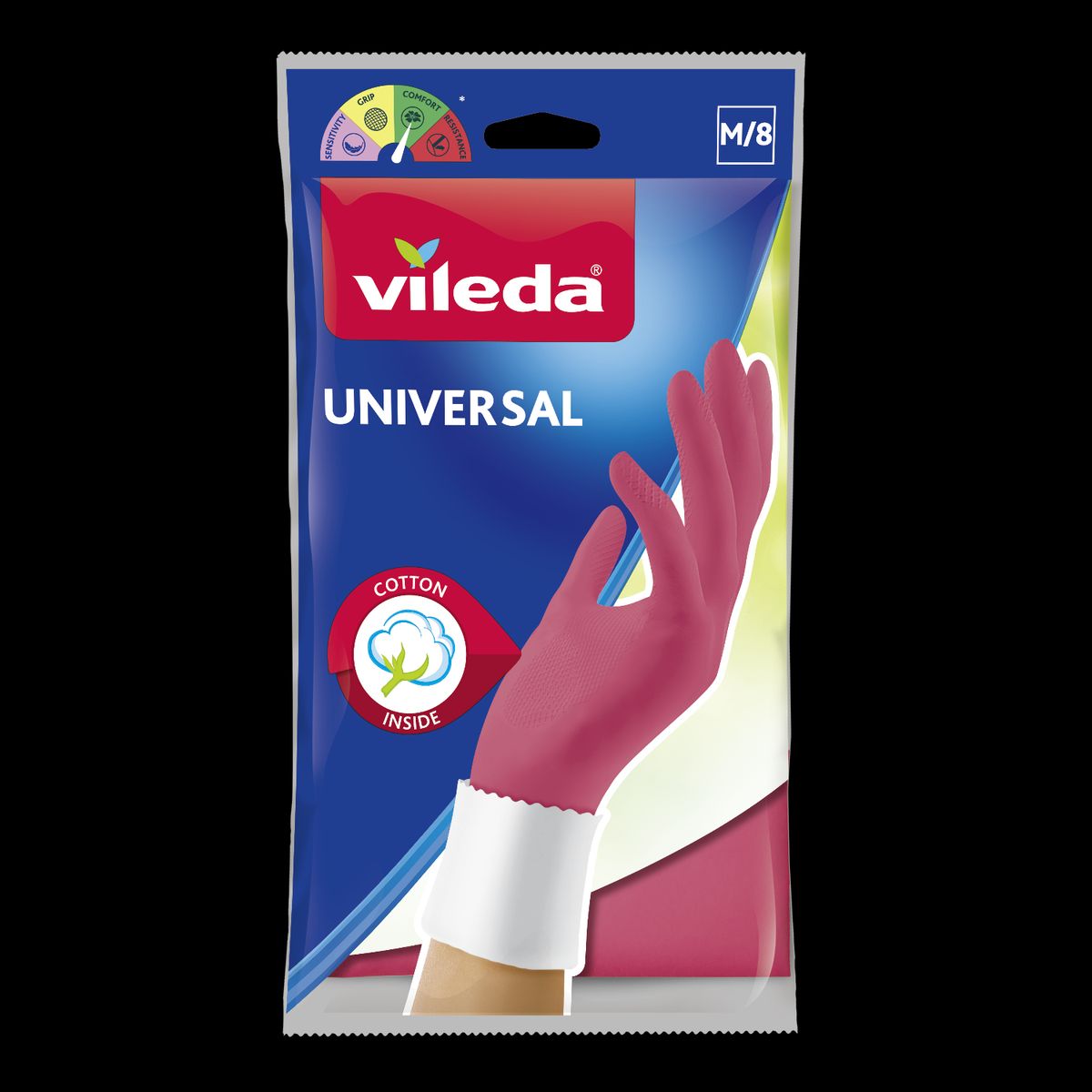 VILEDA - Guantes Rosados Vileda Talla M con Forro