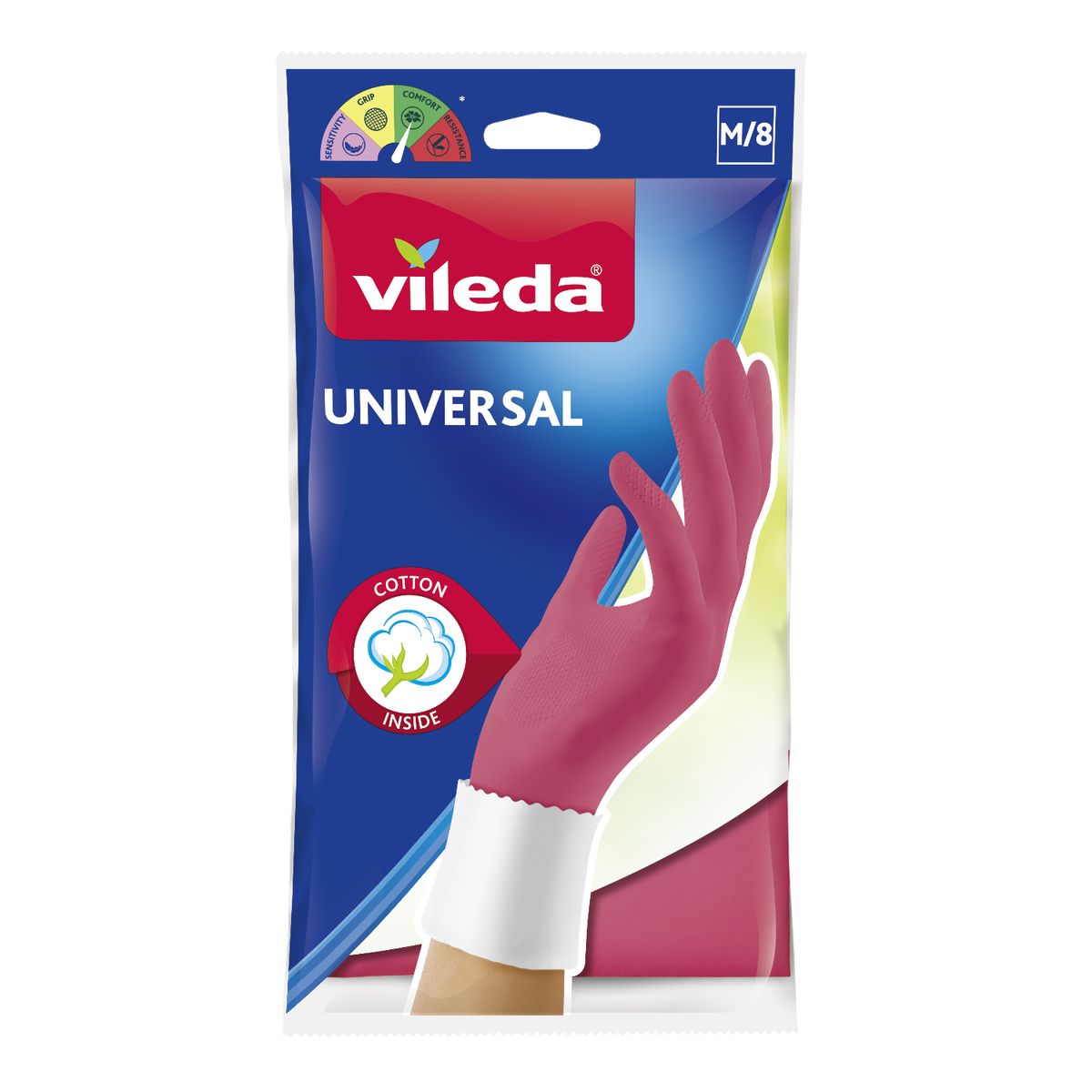 VILEDA - Guantes Rosados Vileda Talla M con Forro