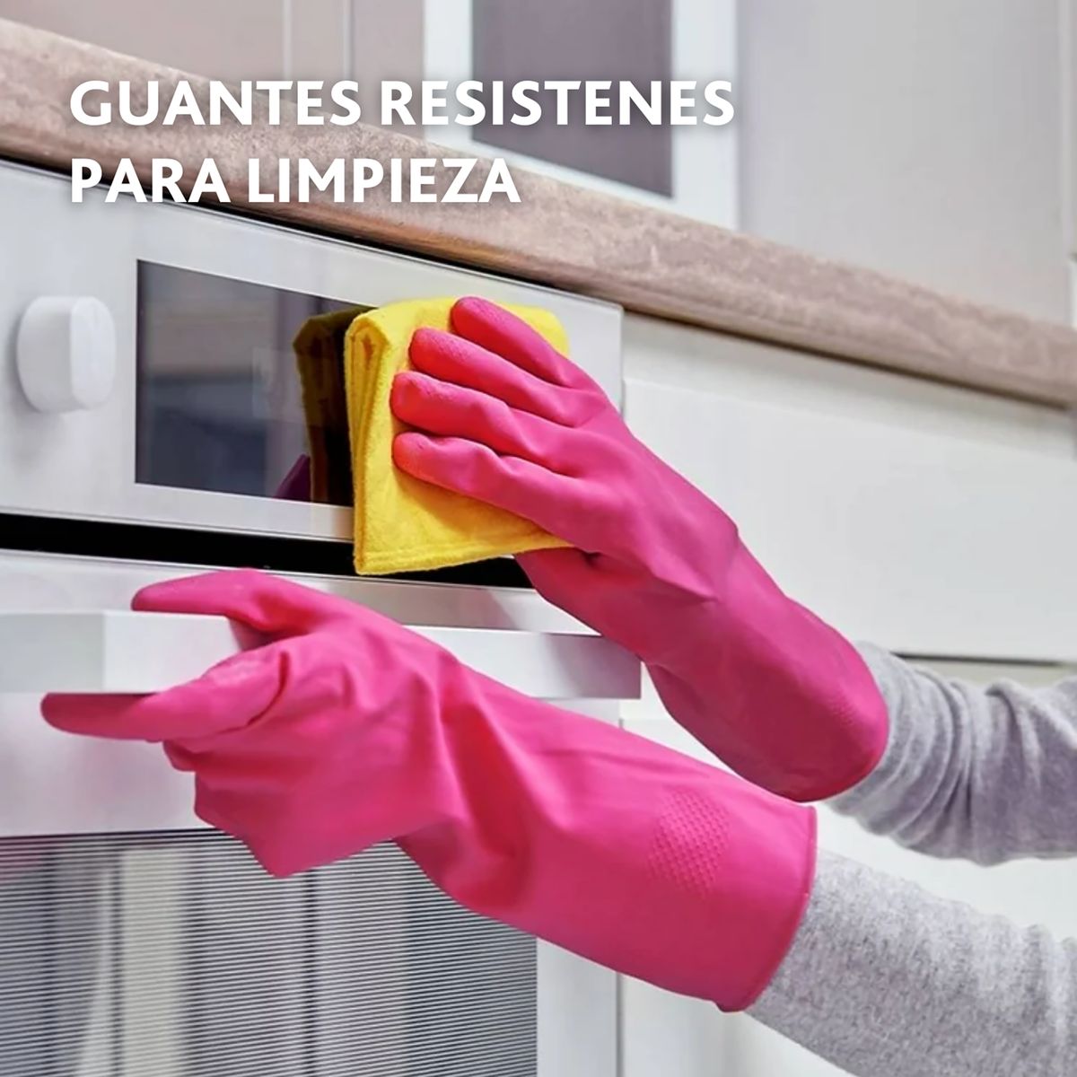 VILEDA - Guantes Rosados Vileda Talla M con Forro