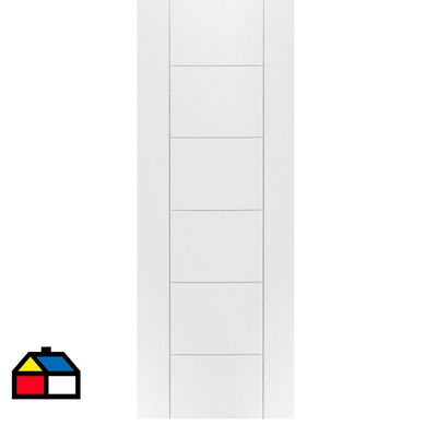 Puerta Amparo HDF 60x200 Blanco Lisa Prepint