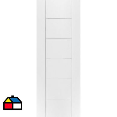 Puerta Amparo HDF 65x200 Blanco Lisa Prepint