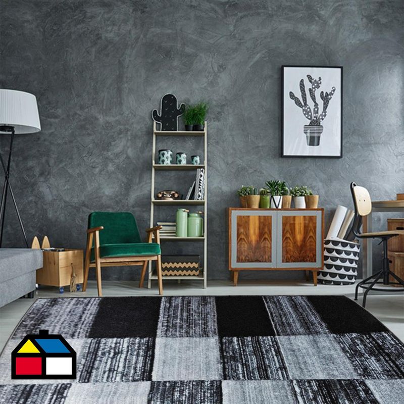 IDETEX - Alfombra Carved 150x200 cm Negro