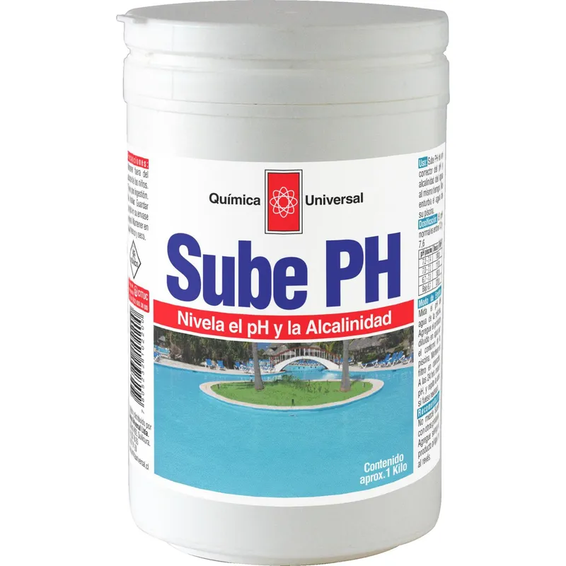 QUIMICA UNIVERSAL - Regulador de PH Sube Polvo 1 kg Frasco (plástico/vidrio)