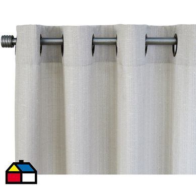 Set de cortinas tela 220x140cm Venecia Grigio gris
