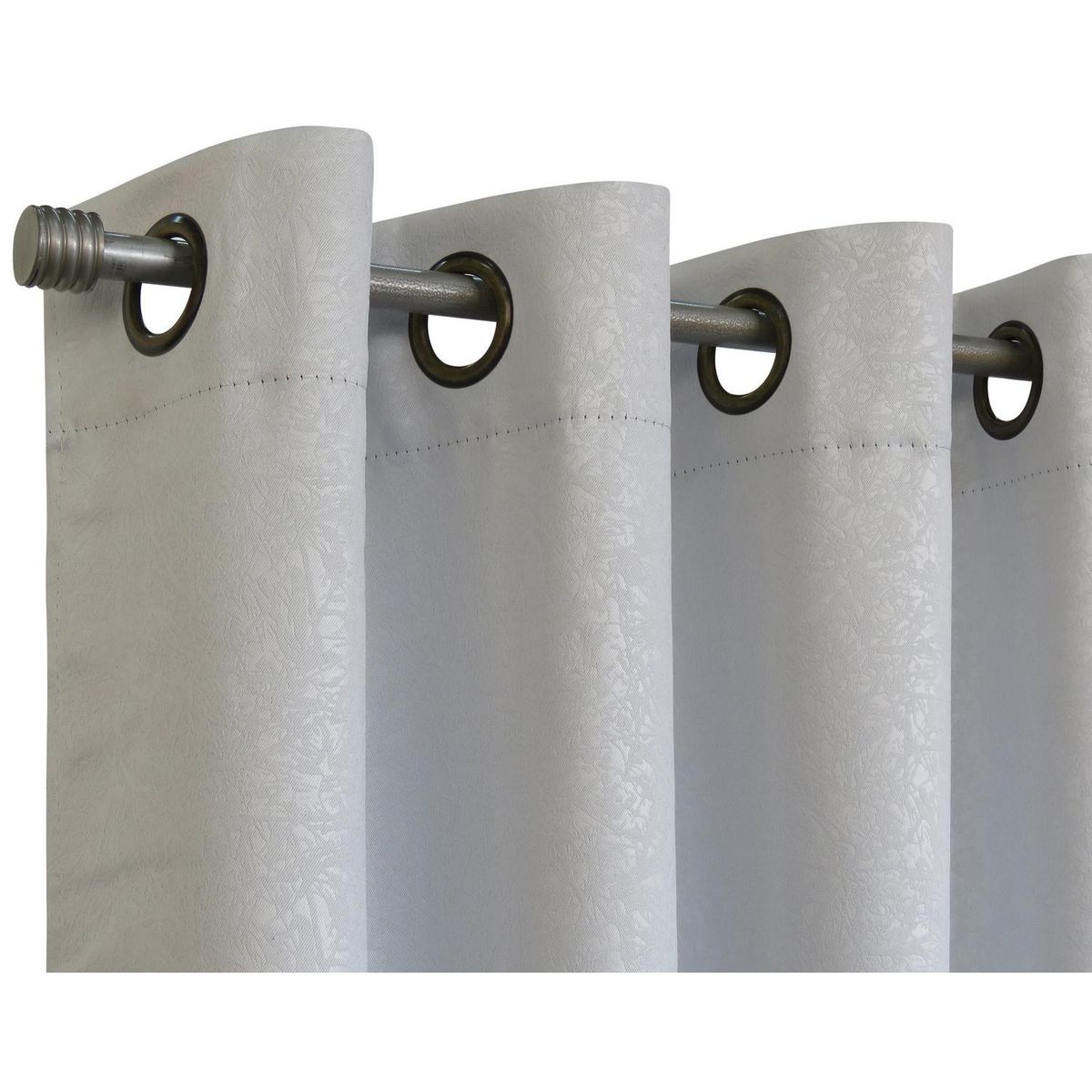 ILLUSIONS - Set de cortinas tela 220x140cm Milán gris