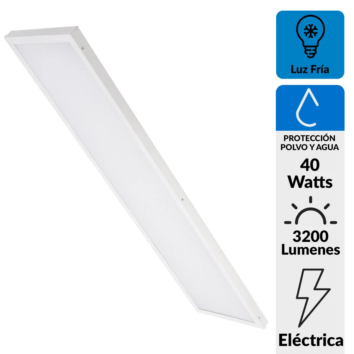 HALUX - Panel led sobreponer 120x30 3200 lm Luz Fria 40 watts