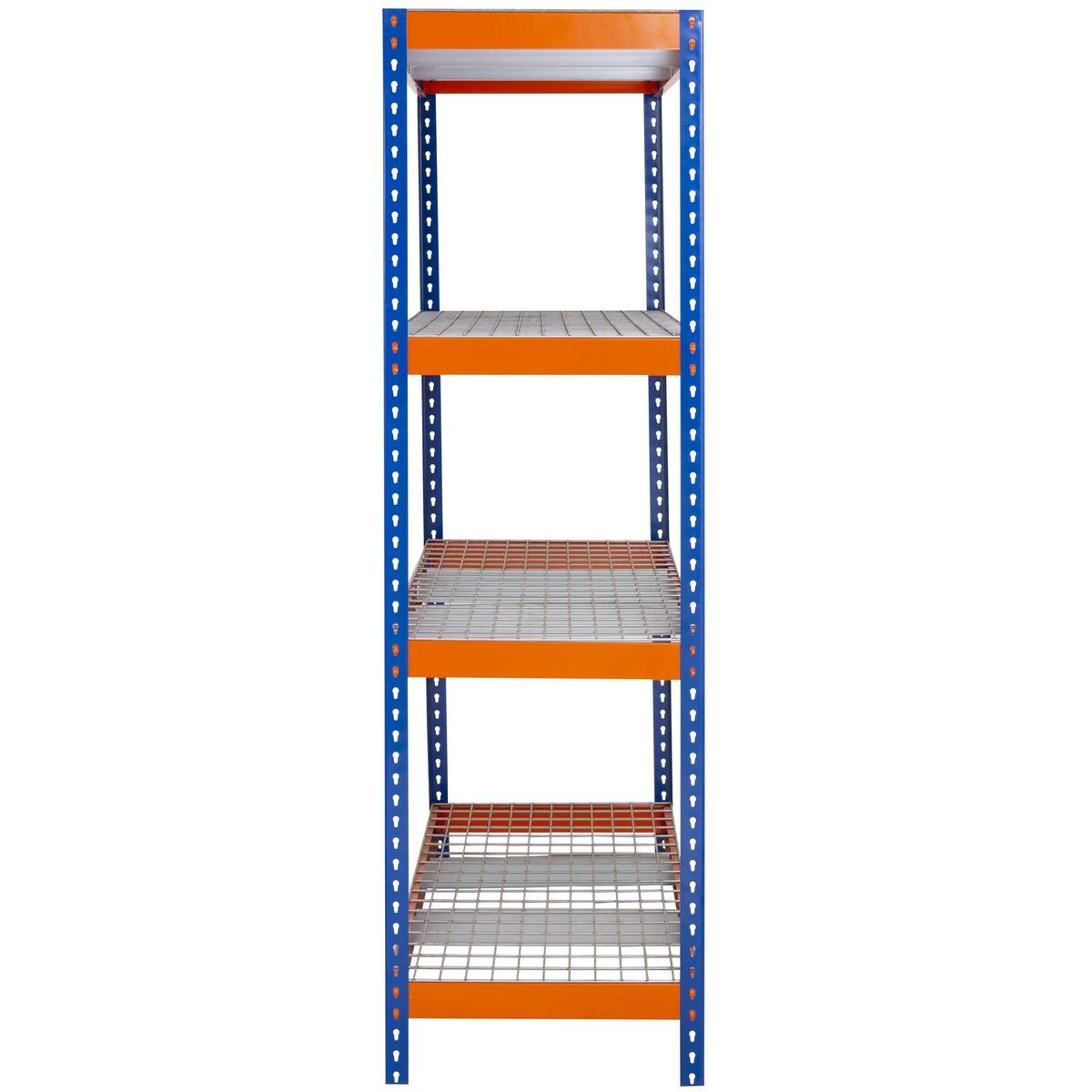 FIXSER - Estante Stocker Metal 4 Nivel(es) 60x200x210 cm Azul/Naranjo