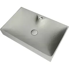 KLIPEN - Lavamanos Forma Rectangular Granito 55x10x35 cm Gris