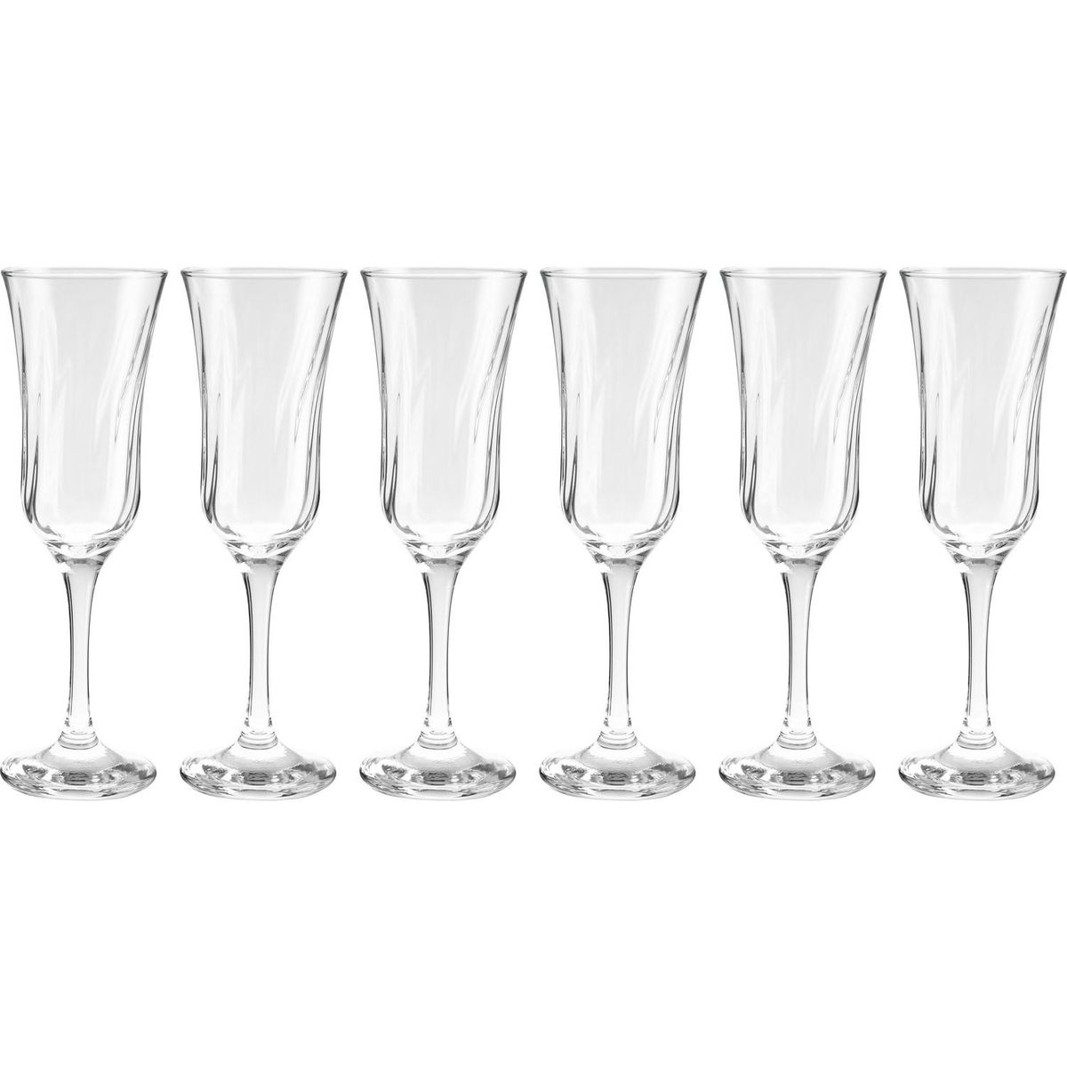 NADIR - Set 6 Copas de Champán 195 ml Vidrio Transparente