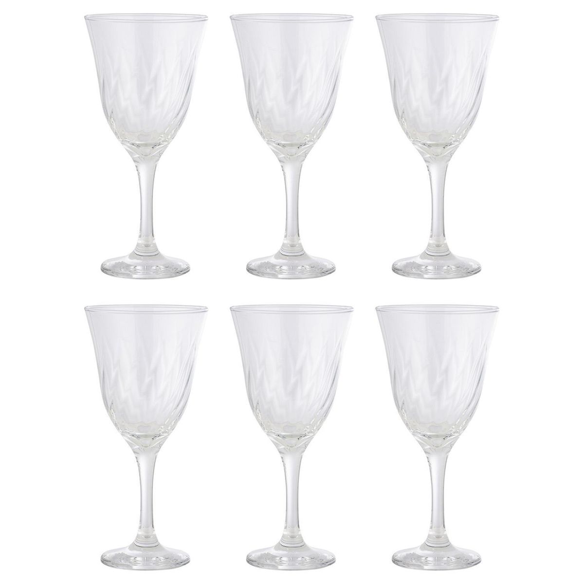 NADIR - Set 6 Copas de Vino tinto 365 ml Vidrio Transparente