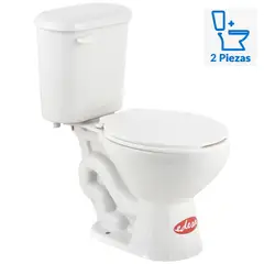 EDESA - Sanitario Two piece a Piso 30,5 cm 6 Litros Toilet Blanco