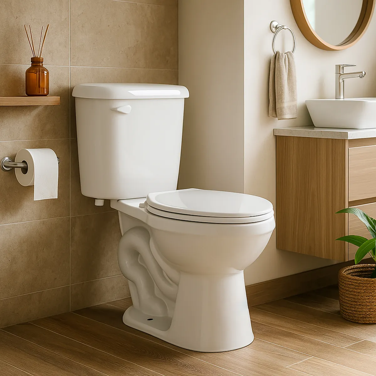 EDESA - Sanitario Two piece a Piso 30,5 cm 6 Litros Toilet Edesa Blanco
