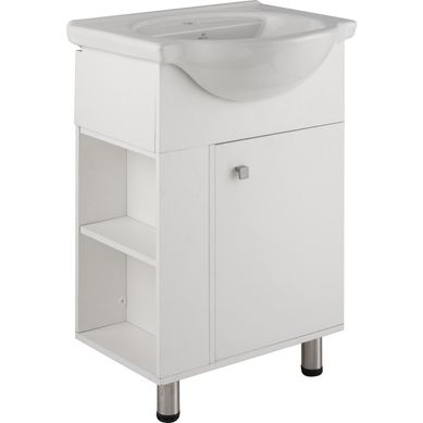 Kit mueble vanitorio con repisa Blanco 56 cm