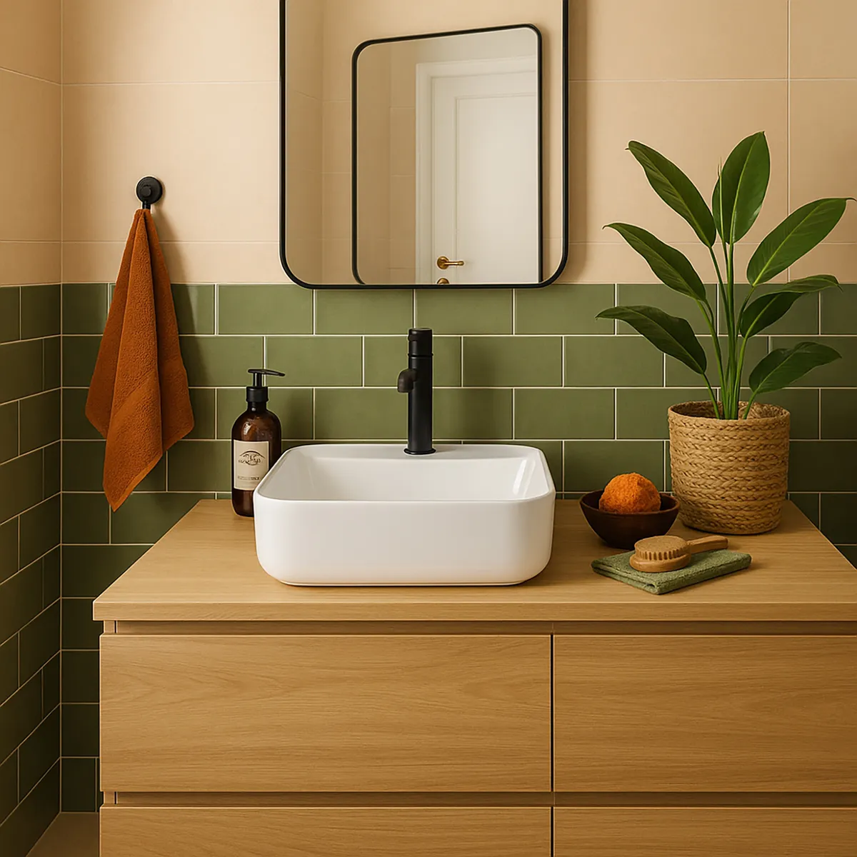 KLIPEN - Lavamanos Forma Rectangular Cerámica 51x13.5x39 cm Blanco