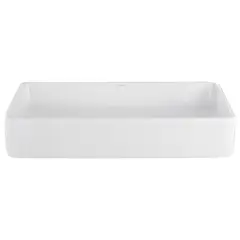 KLIPEN - Lavamanos con Forma Rectangular Cerámica 61x11x40.5 cm Blanco
