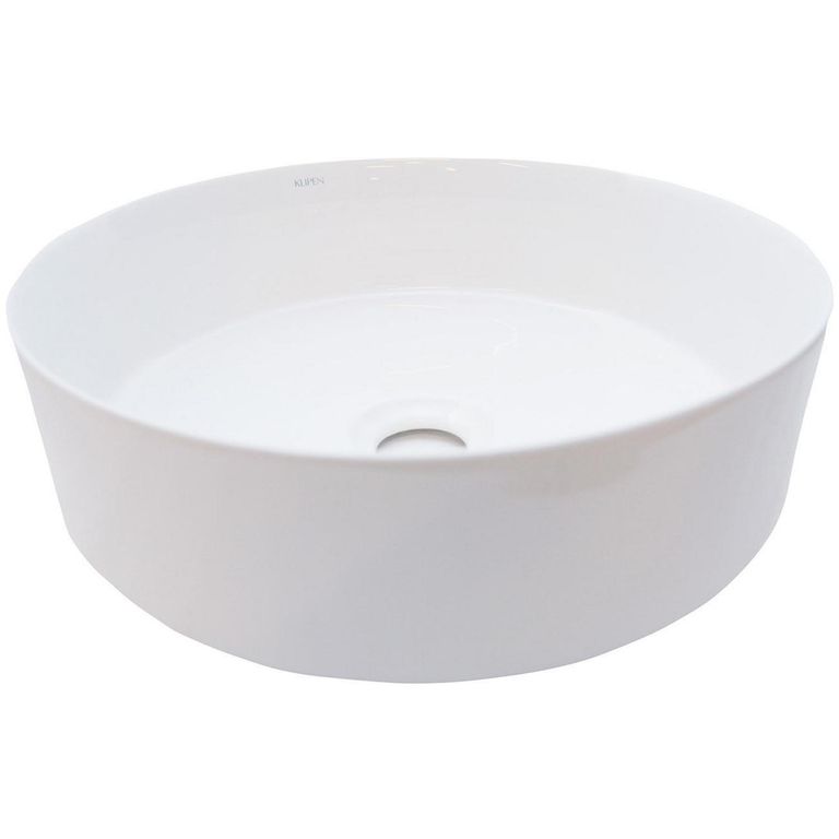 Lavamanos Forma Redonda Cerámica 35x11x35 cm Blanco