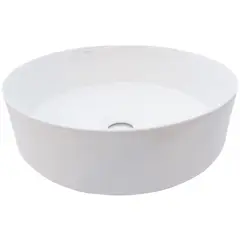 KLIPEN - Lavamanos con Forma Redonda Cerámica 35x11x35 cm Blanco