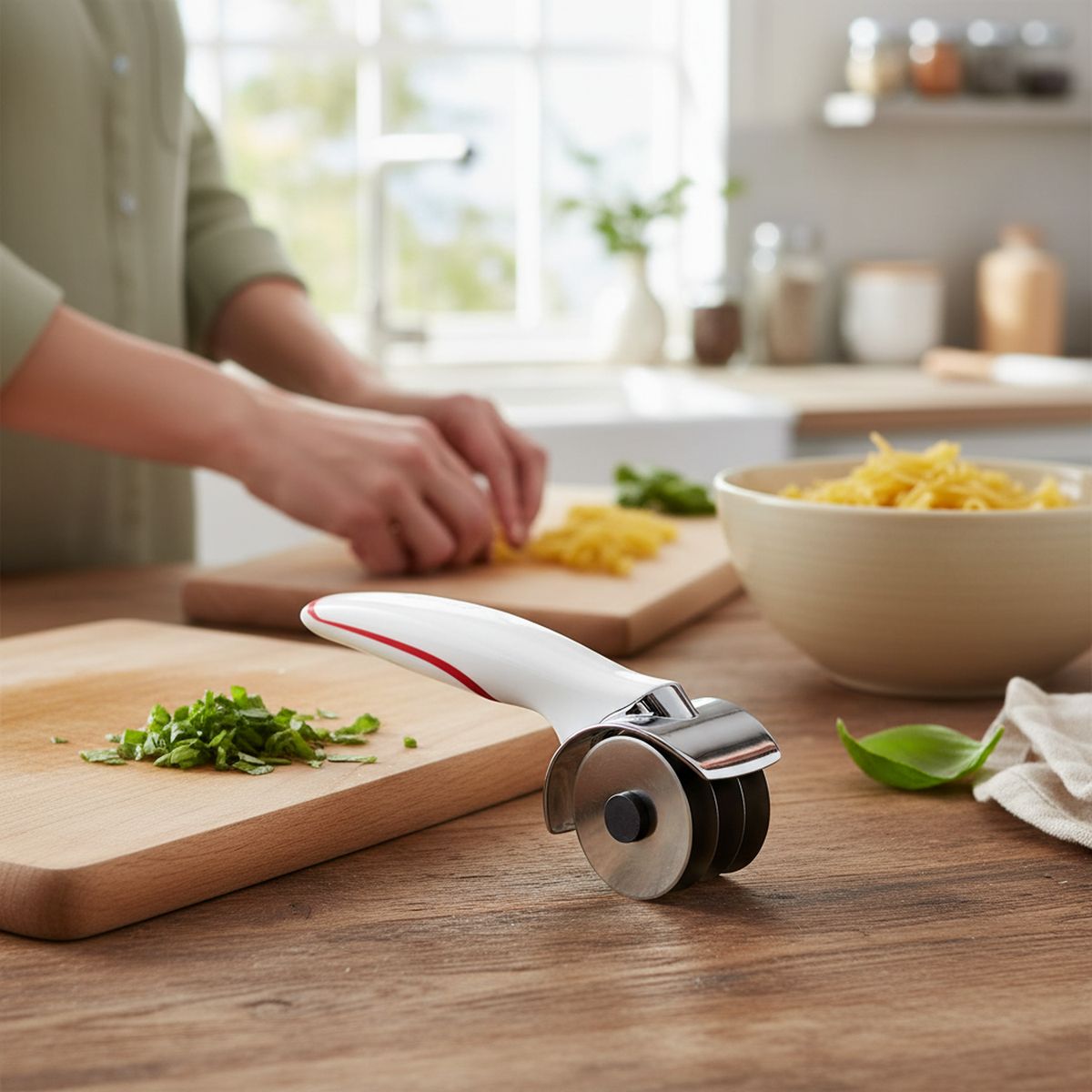 LEIFHEIT - Cortador De Hierbas 22 cm Blanco