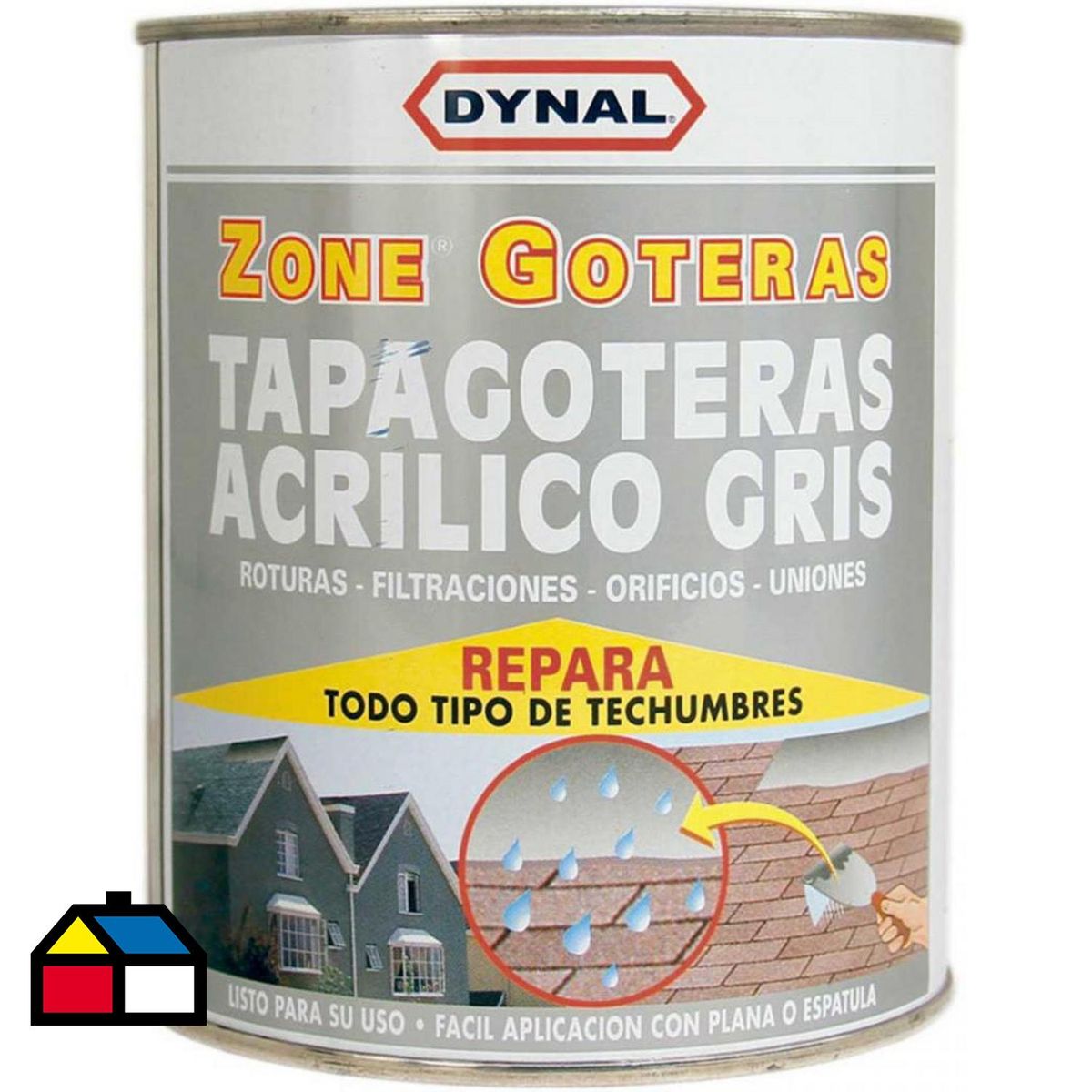DYNAL - Sellador Dynal Tapagotera Gris 1/4 Galón para Techos