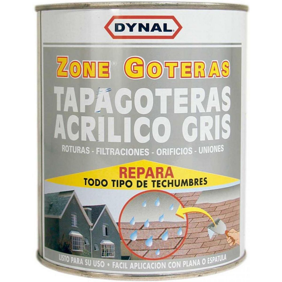 DYNAL - Sellador Dynal Tapagotera Gris 1/4 Galón para Techos